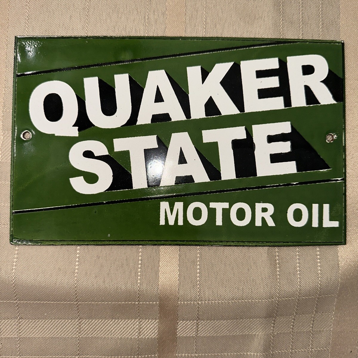 Porcelain Quaker State Motor Oil Enamel Metal Sign | eBay