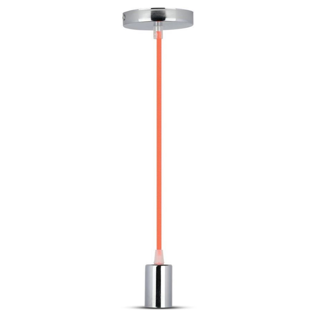 1 pz Chrome Metal Cup Pendant Light Orange