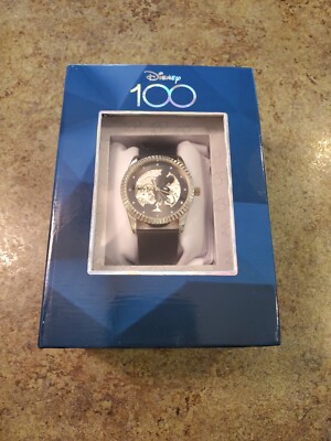 100 Years Disney Mickey Mouse Collector Black Wrist Watch 