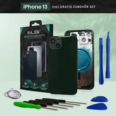 Backcover für iPhone 13 Grün Gehäuse Rahmen Rückseite Frame Housing Green ELBI