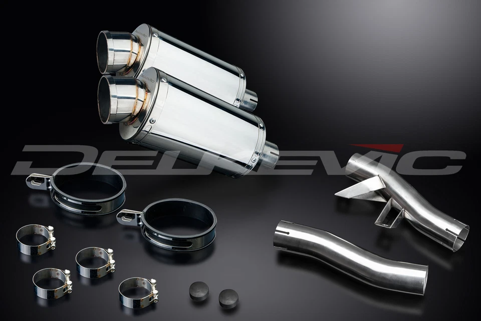 Kawasaki Concours ZG1000 1986-2006 Slip On 9" Oval Stainless Exhaust Muffler Kit - Image 3 of 4