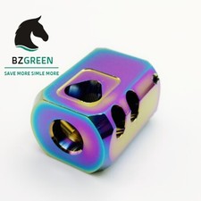 1/2 28 Thread Muzzle Brake Anodized Black For 9mm Glock Rainbow Free crush washe
