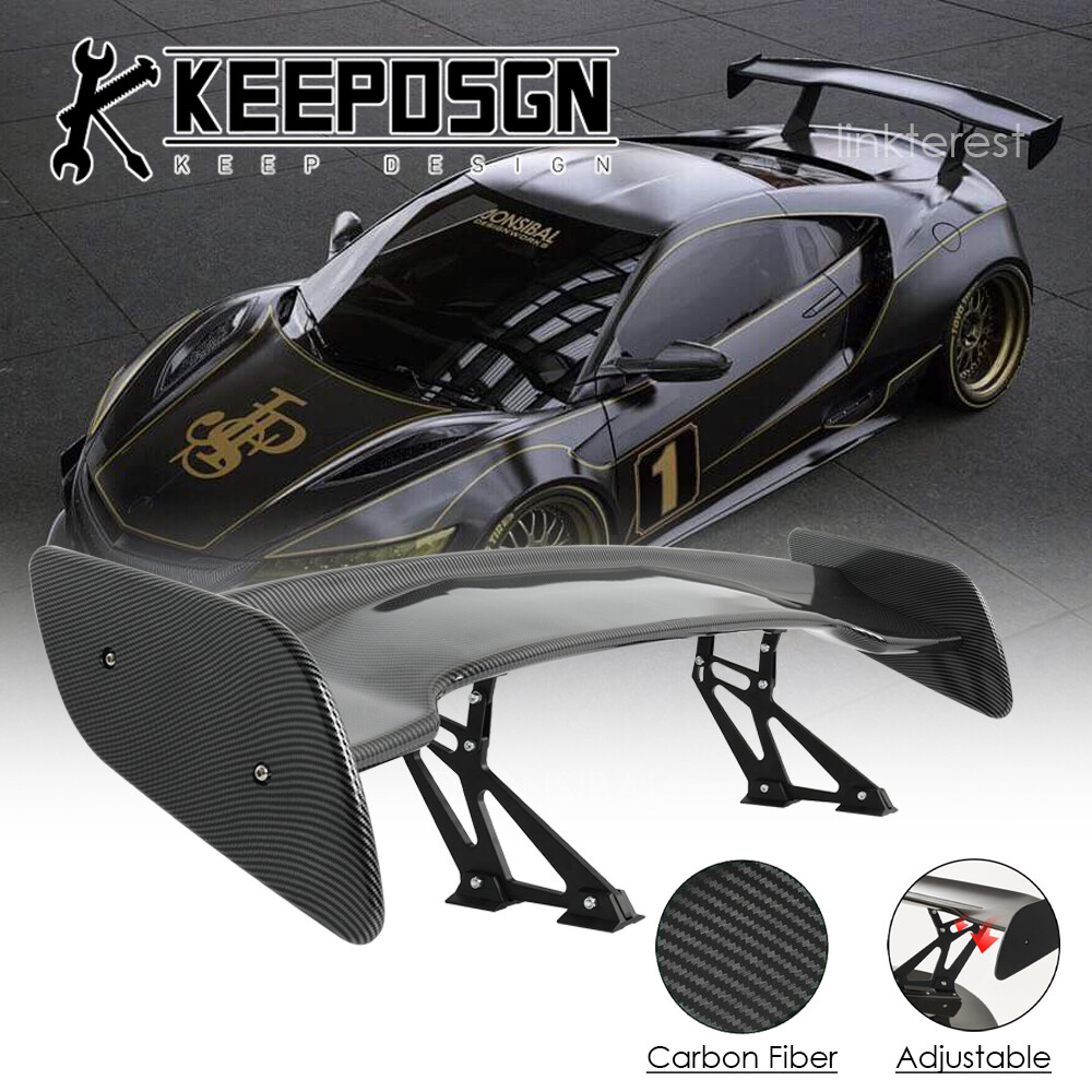 For Honda Acura NSX CARBON FIBER Rear Trunk Spoiler Wing GT Style Racing Adjust