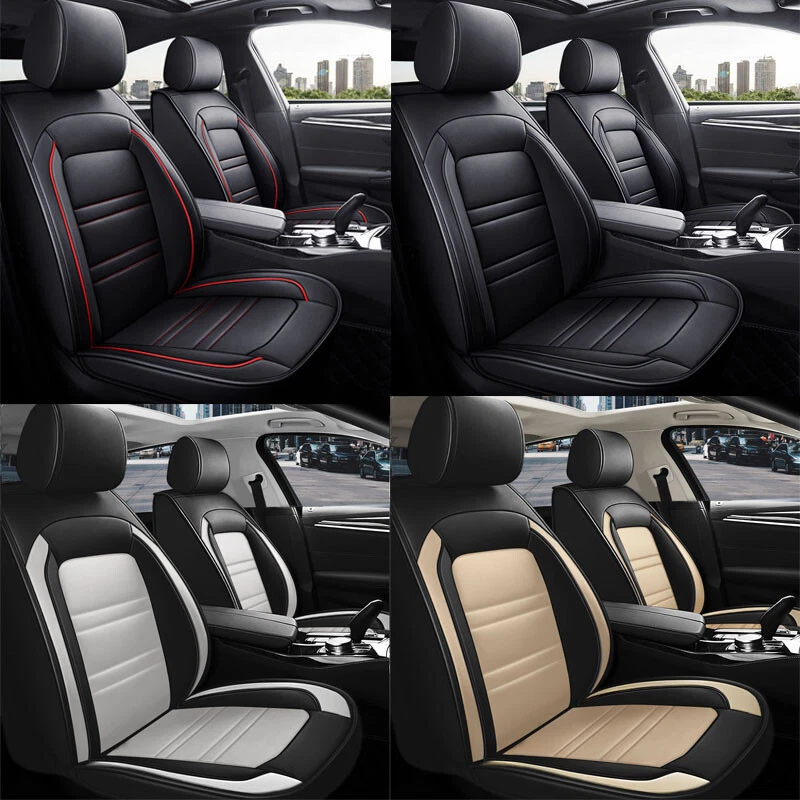 For Mercedes-Benz Leather Car Seat Covers 5-Seat Front Rear Full Set Cushion Pad Foto 3 de 4