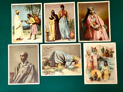 1893 Victorian Set Of 6- Large Size McLaughlin Coffee Trade Cards-RARE SET-STC4