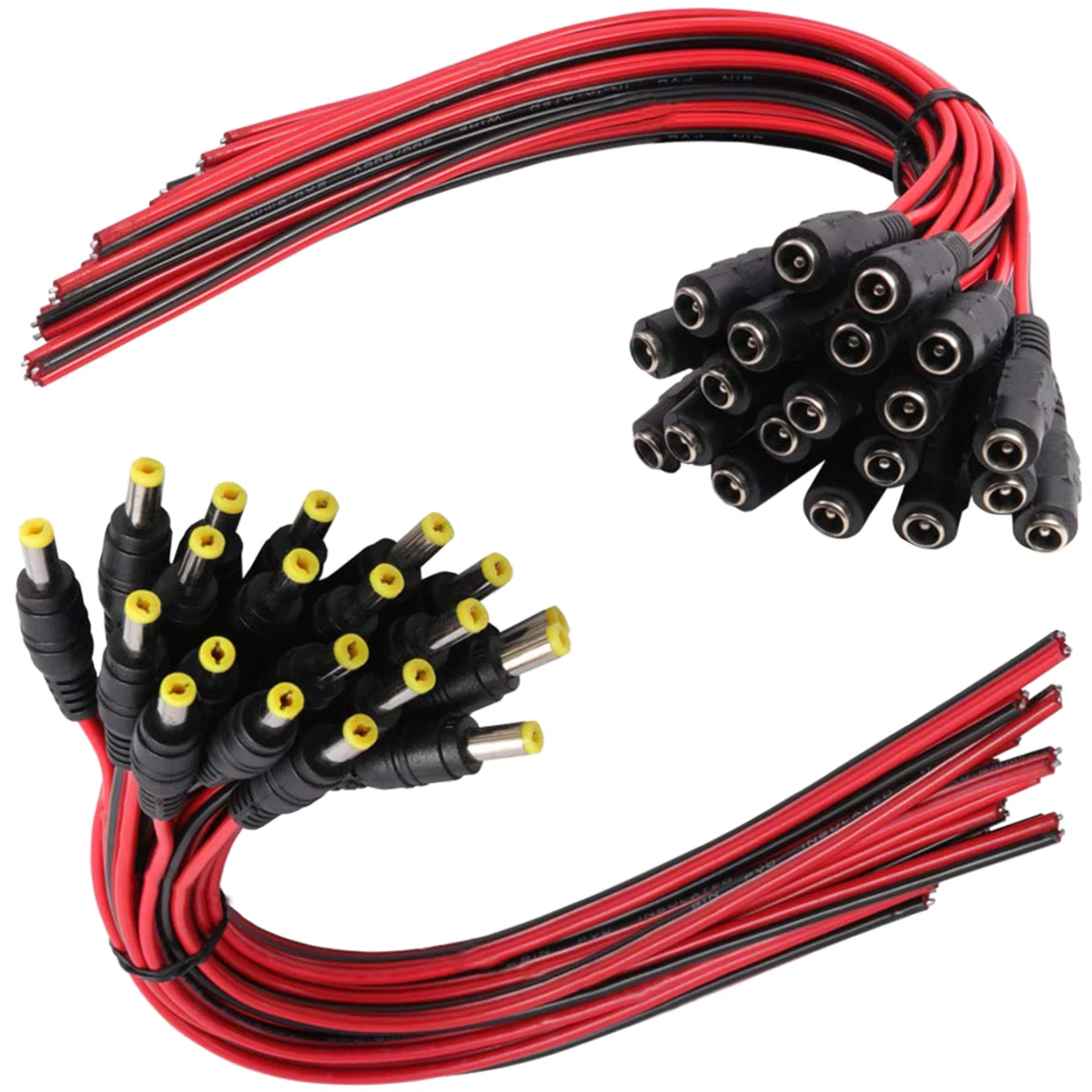 5-Pack 2ft 2.1mm X 5.5mm DC Male To Male Barrel Connector Cables – For Dunlop DC Brick & CCTV - View #2