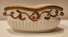 Decorative Small Planter With Candleholders White with Gold Trim Made In Japan — photo 2