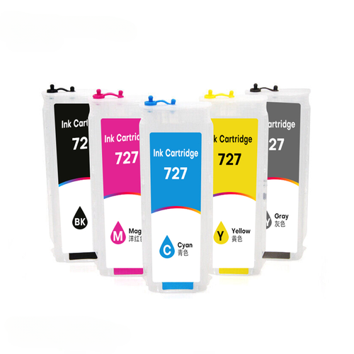 727 refillable Ink Cartridge for HP Designjet T920/T930/T1500/T1530/T2500 5pcs - 第 1/5 張圖片