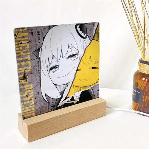 SPY×FAMILY Crystal Night Light Standing Sign Lamp Bedroom Decor Anime Gifts - Picture 2 of 14