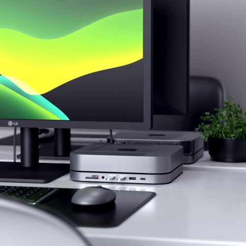 Concentrador y soporte USB C 6 en 1 para Mac Mini - Perfección de aluminio gris espacial - Imagen 8 de 12