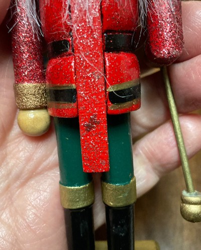Nutcracker Figurine Soldier 5 3/4”tall, Ornament Red Jacket Detailed - Bild 5 von 7