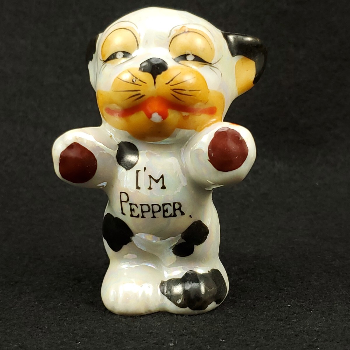 ビンテージセラミックBONZOソルト&ペッパー Bonzo The Dog Salt & Pepper Shakers Hand Painted Ceramic Japan