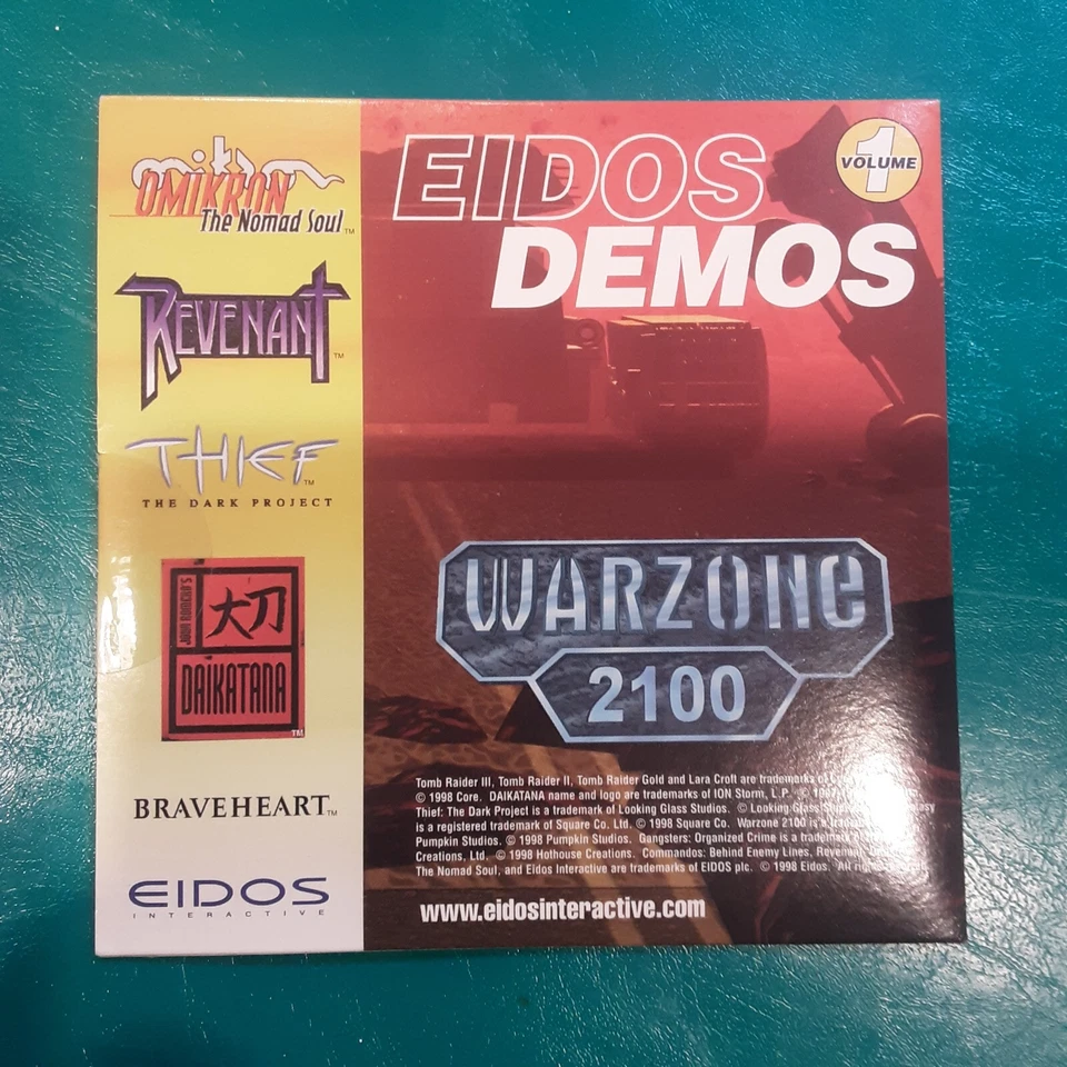 VINTAGE TOMB RAIDER EIDOS  PC DEMO CD VOLUME I DISC IN PAPER CASE - Image 2 of 2