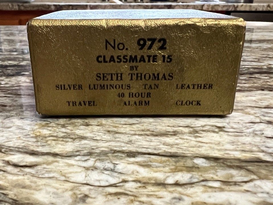 Vintage SETH THOMAS Germany Folding Travel Alarm Clock Wind - Up Manual ...