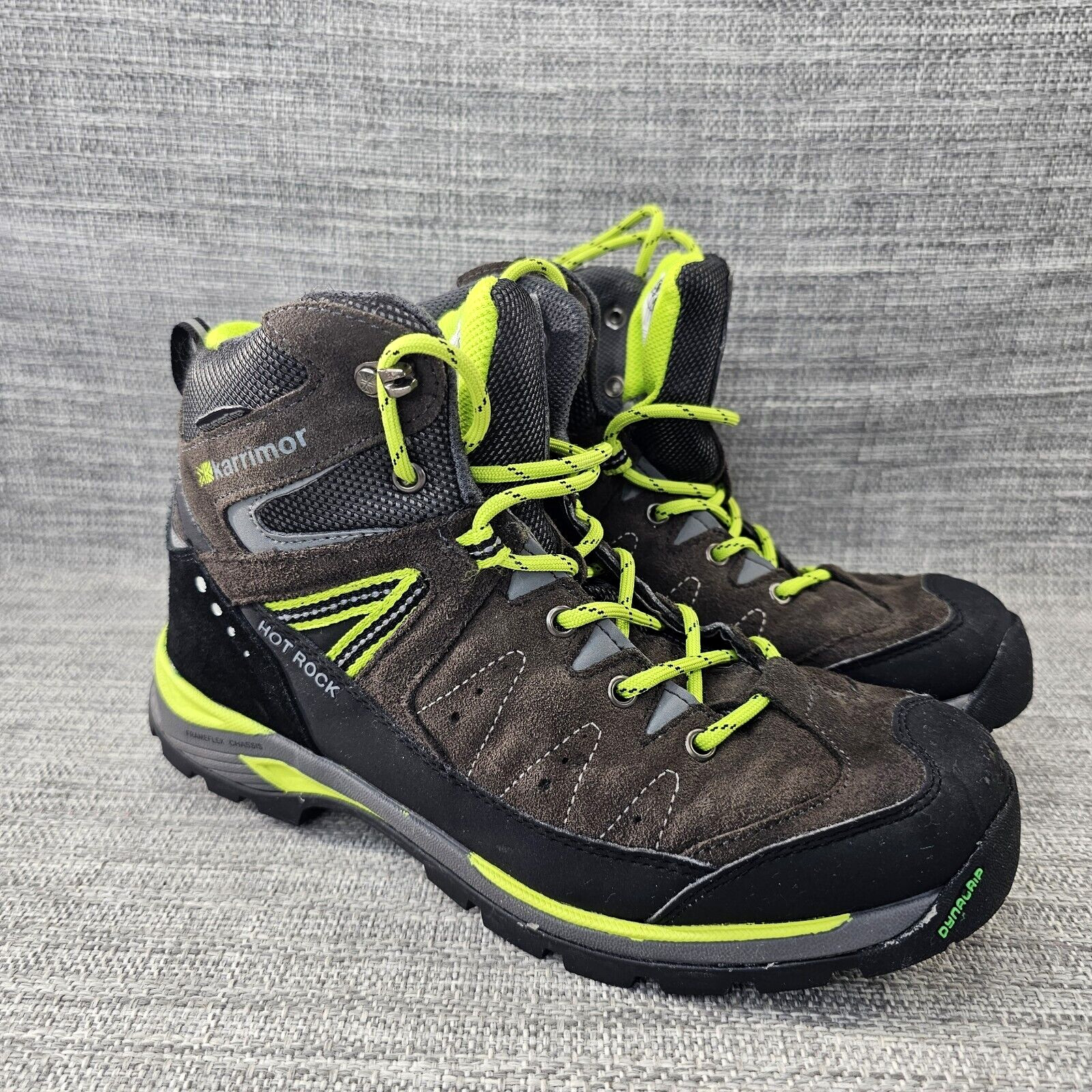 Karrimor Hot Rock Hiking Boots Shoes Youth Size 6 Charcoal/Yellow image 3