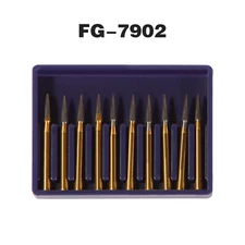 Dental Tungsten Trimming Carbide Burs Gold Needle Shape FG7901 for High-speed po