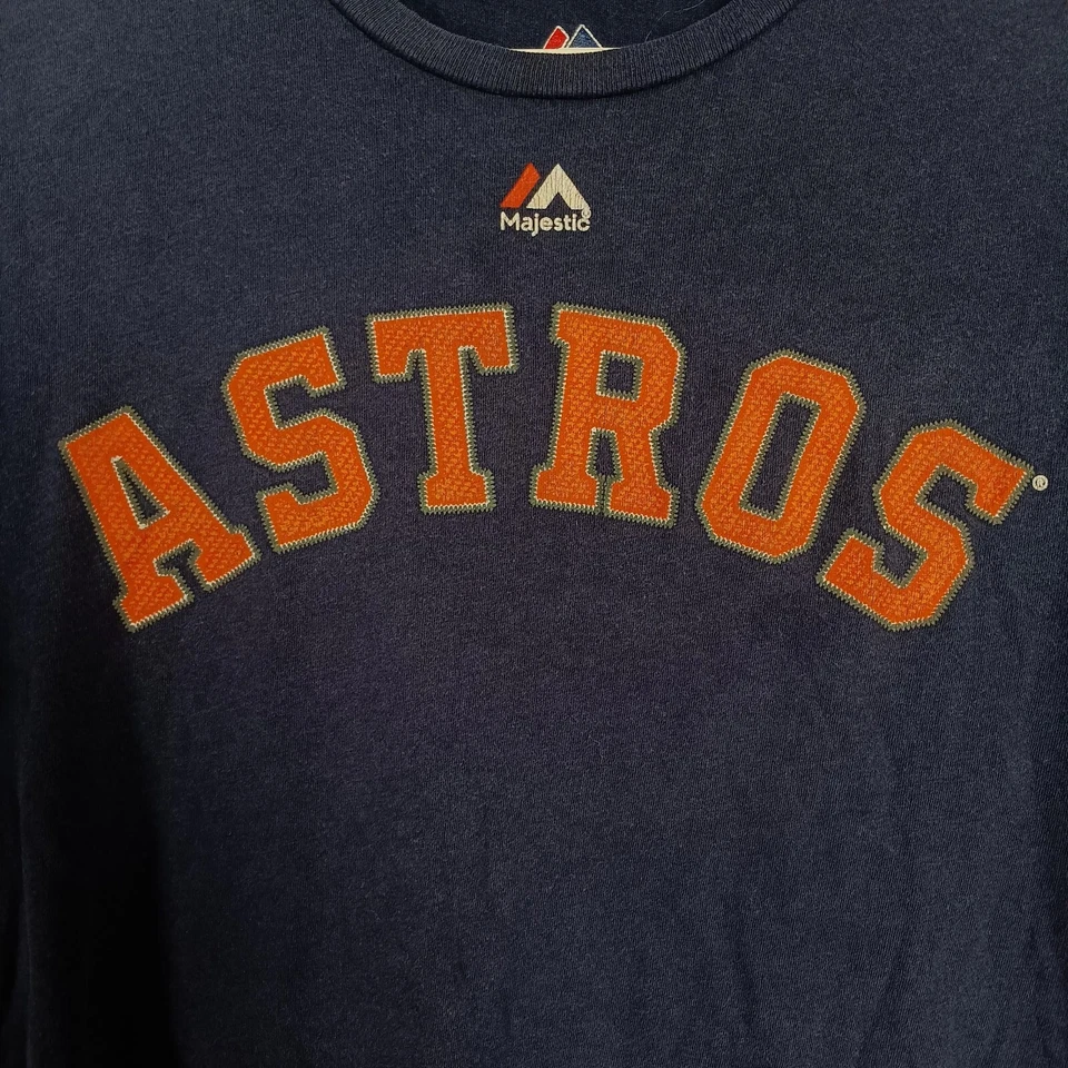 Houston Astros Size L 14-16 T Shirt Short Sleeve Navy, Altube 22 Majestic Brand - Image 3 of 4