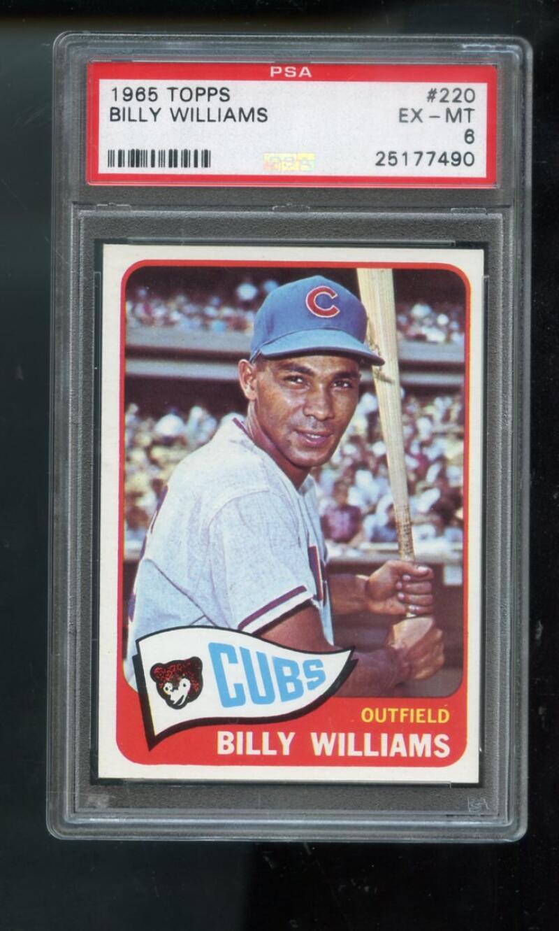 1965 Topps #220 Billy Williams PSA 6 Graded Baseball Card MLB Chicago Cubs