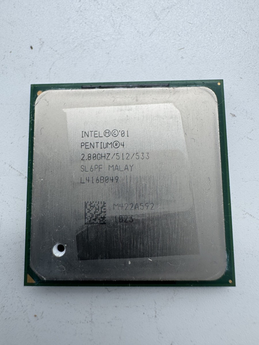 Processeur Intel Pentium 4 SL6PF 2,8 GHz - Socket 478 - 512 Ko Cache - Occasion Fonctionnel