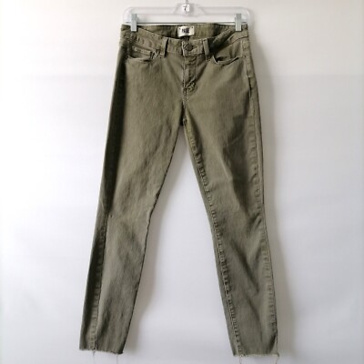 Paige Womens Green Low Rise Verdugo Stretch Denim Ankle Jeans Size 30