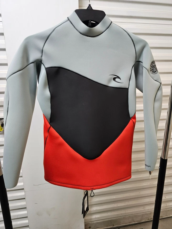 Rip Curl Wetsuit Jacket Omega 1.5mm L/SL wve4em 2023 Gray/black/red - Image 2 of 4