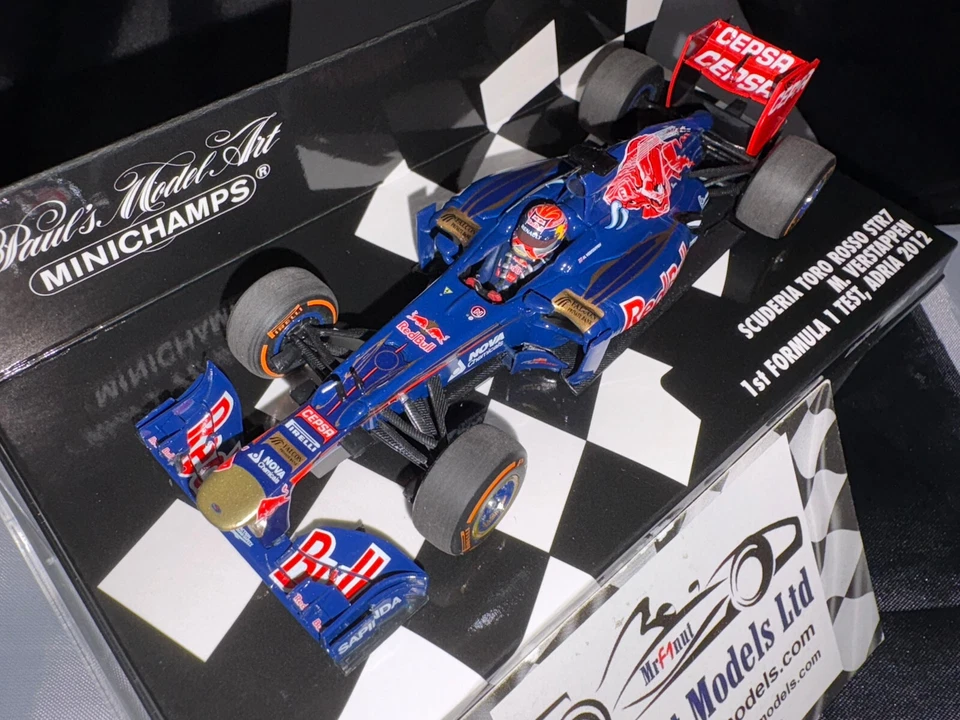 1:43 Minichamps 417149933 Max Verstappen Toro Rosso STR7 1st Test Adria 2014 - Image 3 of 4