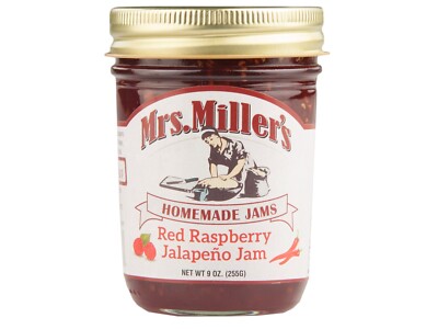 Mrs. Miller's Red Raspberry Jalapeno Jam (3) 9 oz Jars Free Shipping