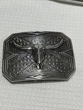 Hebilla de cinturón rectangular Longhorn para hombre Nocona