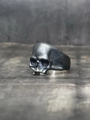 Necrobutcher Skull Ring, Hand Made Size 10.5 Japan Silver - Image 1 of 4