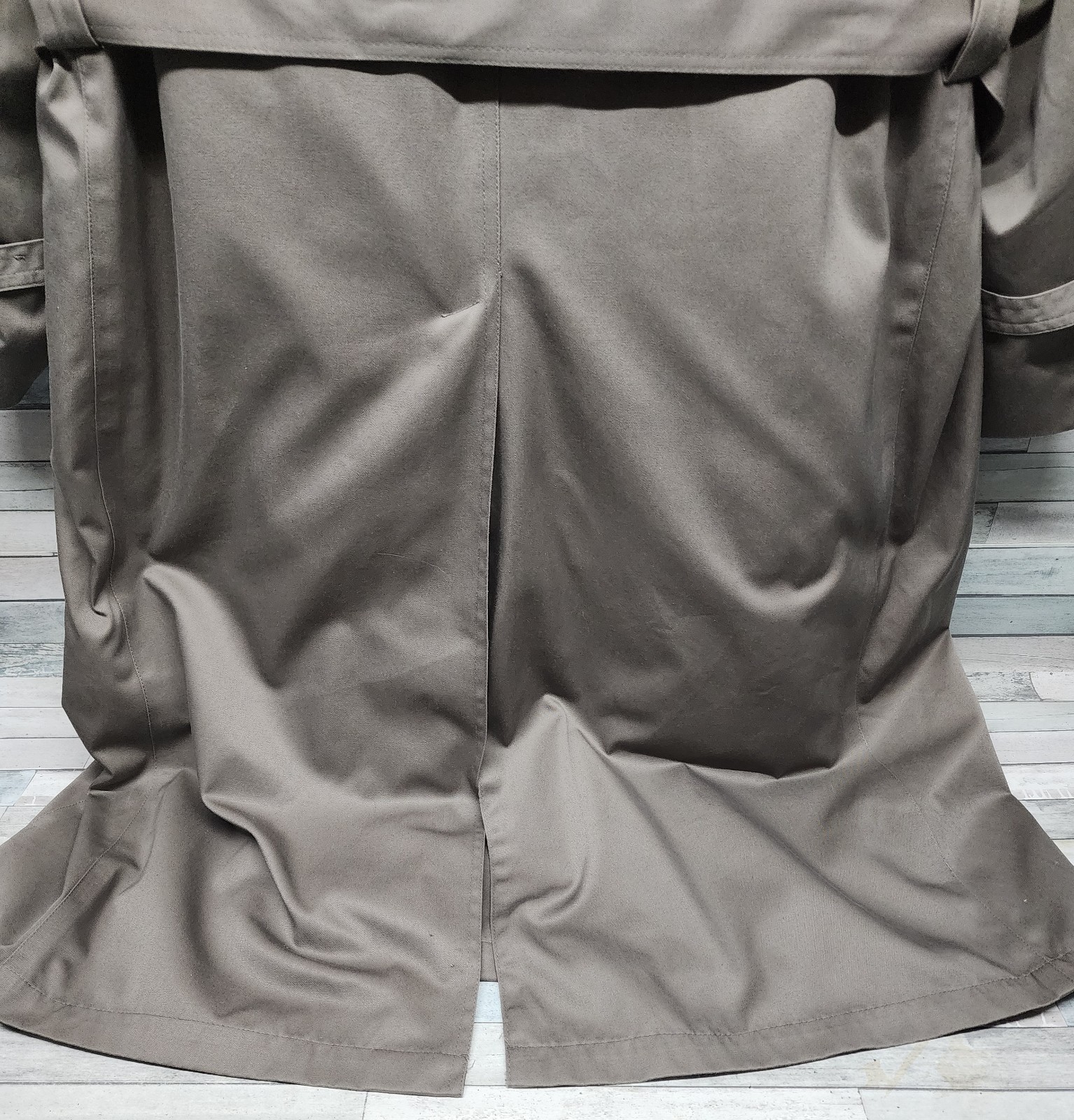 Vintage London Fog Towne Trench Coat Mens 44 Long Double Breasted Liner Belted