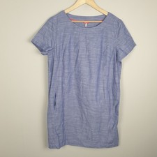 Joules Fifi Shift Dress Womens 16 Blue Casual Summer Coastal Holiday Lightweight