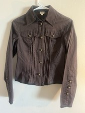 Vintage Cache Women s Brown Button-Front Jacket