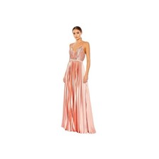 Mac Duggal 49039 Rose Gold Pleated Gown Size 12 298