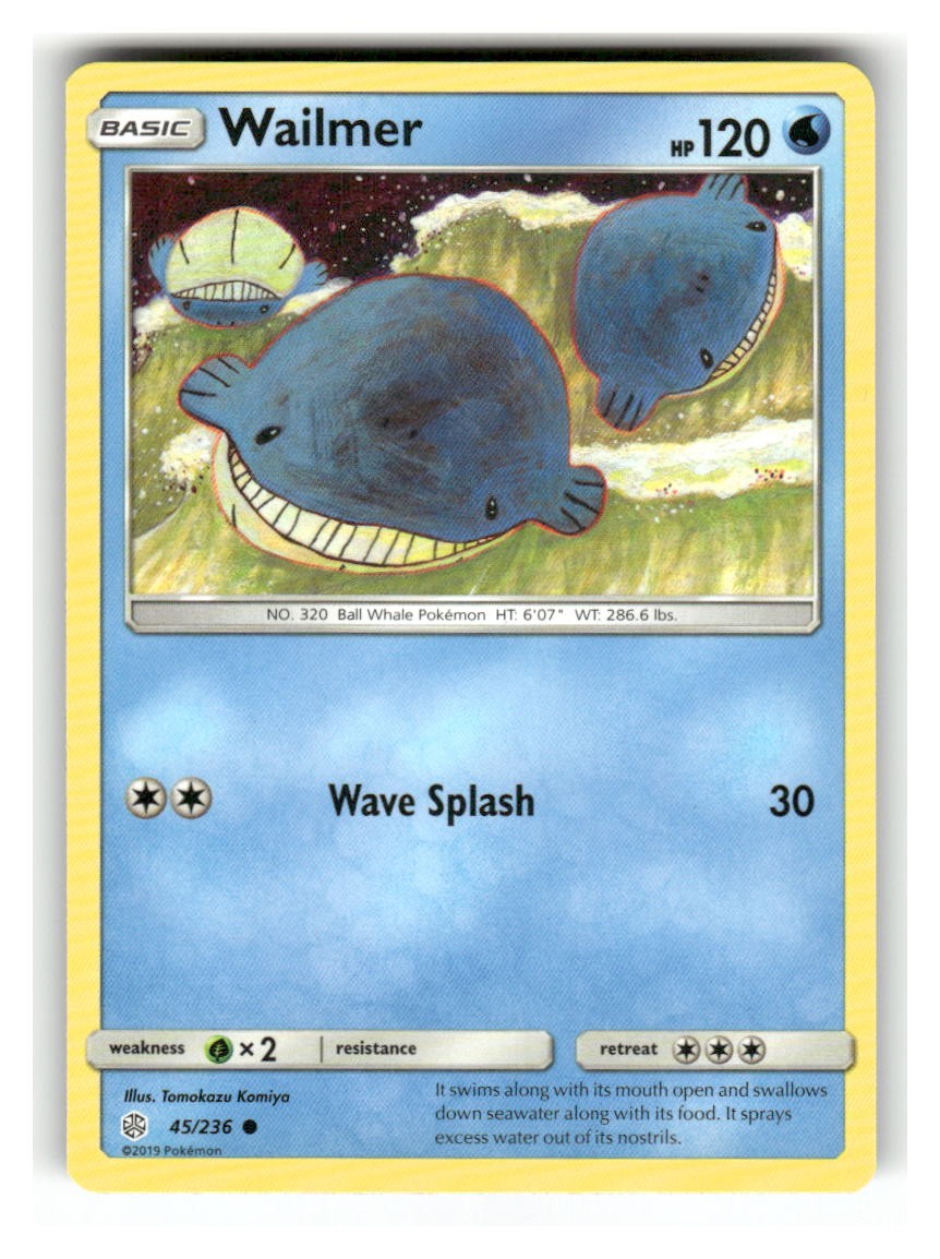 Wailmer 45/236 Common Cosmic Eclipse Pokemon Lightly Played