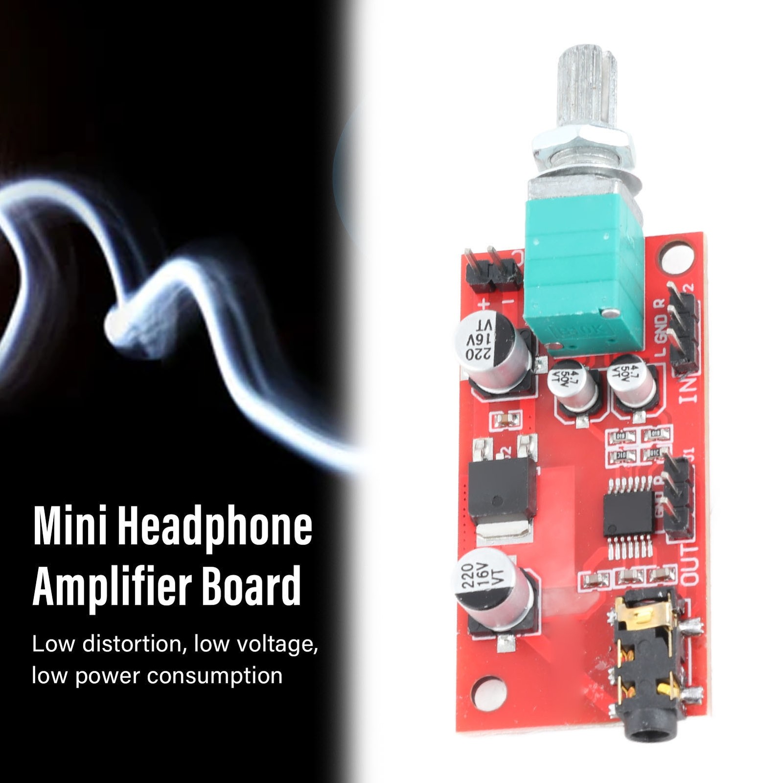 Mini Headphone Amplifier Module 3.5mm Interface Earphone Preamplifier Board
