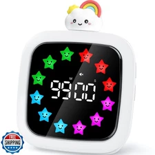 Yunbaoit Digital Visual Timer for Kids, Rechargeable 99-Minute Silent Countdo