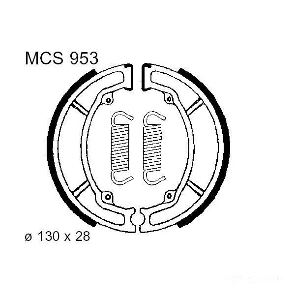 Bremsbacken Hinten TRW MCS953 FüR Yamaha IT 125 J Bj. 1982-image