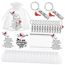 Sets Memorial Cardinal Keychains Gifts Set with Cards for Bereavement Gift 24