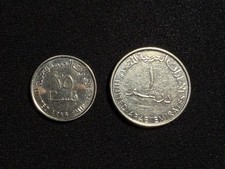 UAE Coin Lot &ndash; 1 Dirham & 25 Fils &ndash; 2 Coins &ndash; United Arab Emirates