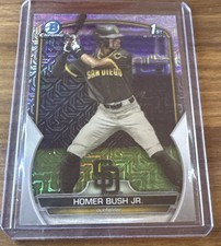 2023 Bowman Chrome Homer Bush Jr BDC-124 Draft Mojo Refractor 1st Bowman