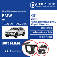 für BMW X1 Typ E84 10.2009-09.2015 AHK Starr +13Pol Spezifisch E-Satz NEU PKW