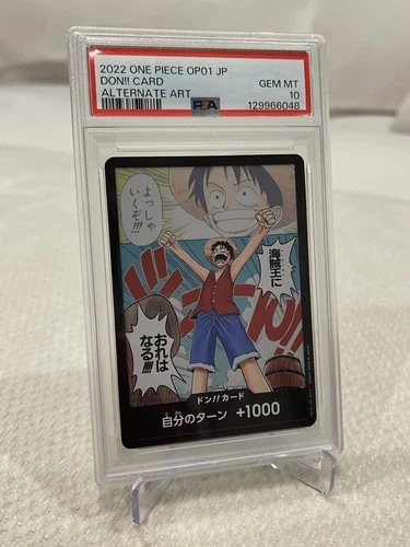 2022 Monkey D Luffy One Piece Don!! Card #OP01 Alternate Art PSA 10 DON!! JPN