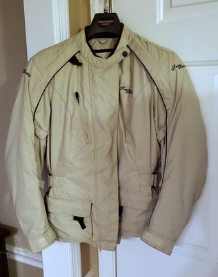 Tour Master Trinity Series 2 Women s Motorcycle Jacket Cream M 10-12 w/Liner