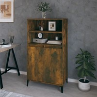 Highboard RäUchereiche 60X36X110 Cm Holzwerkstoff Wohnzimmer