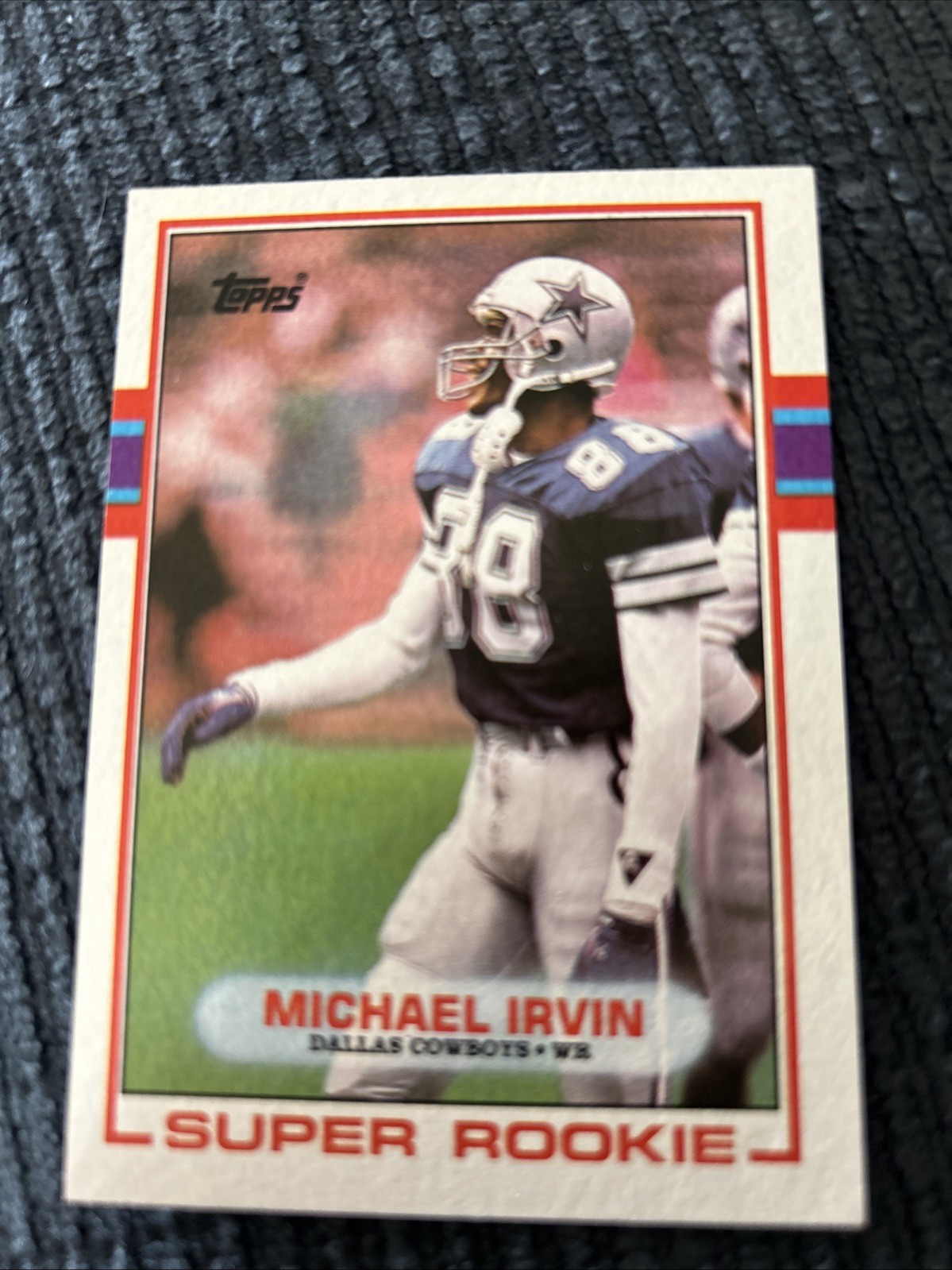 1989 Topps MICHAEL IRVIN " Super Rookie " # 383 DALLAS COWBOYS HOF'er