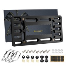 Universal No Drill Front License Plate Mounting Kit Bracket Holder Universal Fit