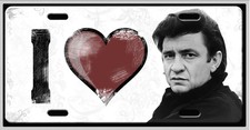 L@@K I LOVE Johnny Cash( I HEART Johnny Cash) License Plate-Auto Tag