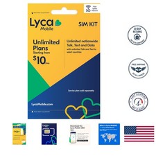 Affordable 5G/4G SIM Card Kit with Unlimited Data for Travelers - Lyca Mobile
