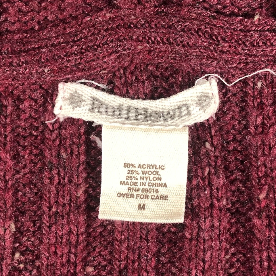 Sudadera con capucha tejida Fair Isle talla M borgoña jersey nórdico talla M talla M talla M talla Foto 2 de 4