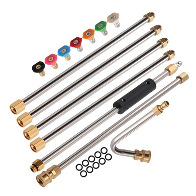 #ad 15quot; Pressure Washer Extension Rod Extension Lance Stainless Steel w 7 Nozzles $31.11
